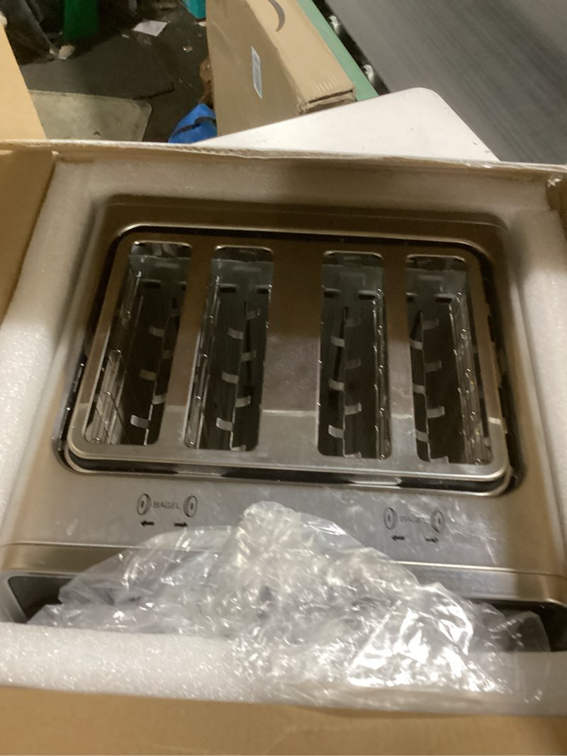 Condition photo showing Good Condition for Keenstone Toaster 4 Slice, Digital Smart Toaster with TouchScreen, Dual Control Panel, Single Slot Toasting, Timer, Reheat & Defrost for Bagels, Bread, Waffles, Stainless Steel Kitchen Essentials