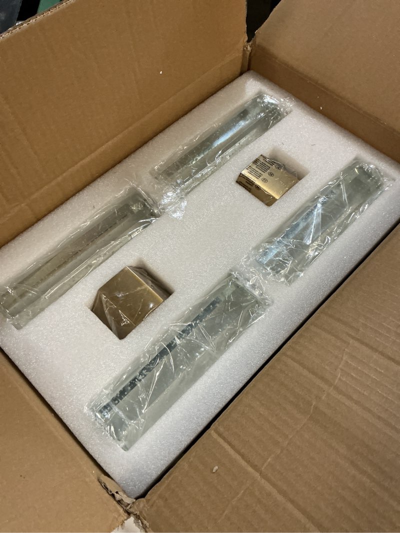 Condition photo showing Good Condition for epinl black sconces wall lighting - modern wall sconces set of two crystal sconces wall decor set of 2, 14w 3000k dimmable bathroom vanity light fixtures for hallway bedroom living room black 2-pack