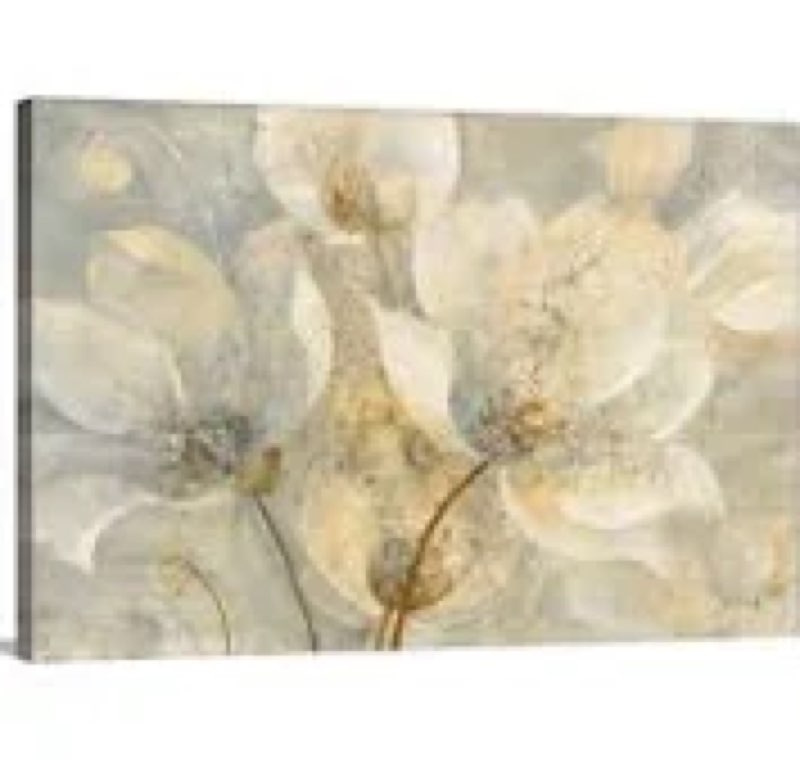 whispers of nature abstract watercolor botanical decor modern organic framed canvas print wall art