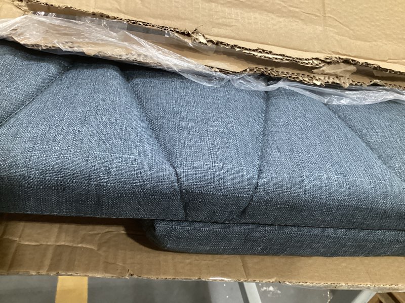 Condition photo showing Good Condition for atorpok folding camping cot for adults with padded mattress and pillow, adjustable reclining lounger sleeping cot bed, ideal for camping, travel, garden, or office use, blue