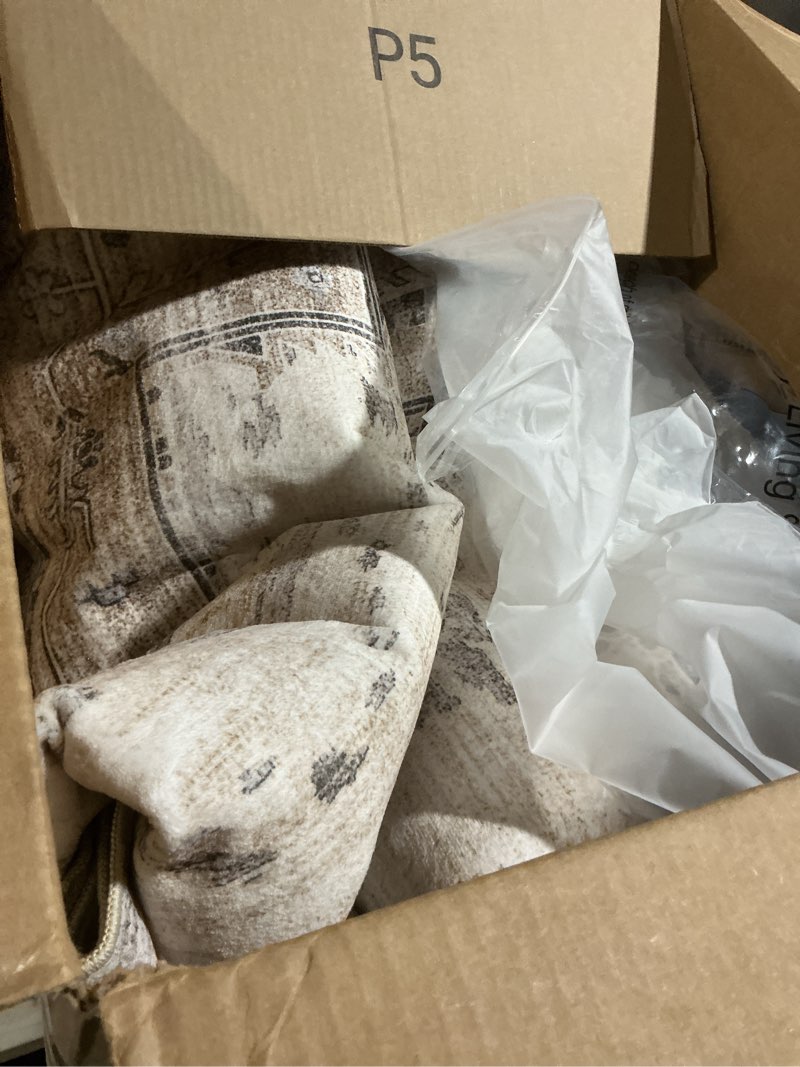 Condition photo showing Good Condition for RUUGME Living Room 10x14 Area Rugs - Washable Lightweight Area Rug Stain Resistant Carpet Vintage Soft Rugs for Bedroom with Non Slip Backing Indoor Ultra-Thin Rugs Home Decor 10x14 Beige 10' x 14' (Rectangular) Beige