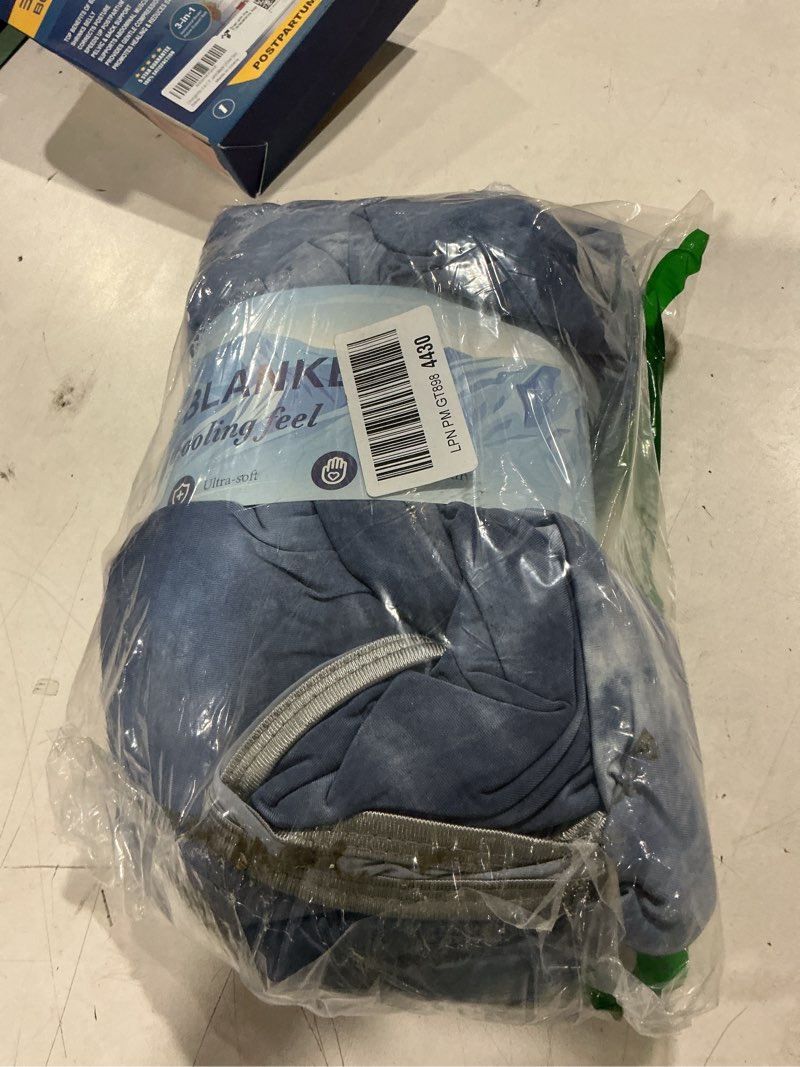Condition photo showing As Is for inhand cooling blanket king size (90\"x108\"), cooling blankets for hot sleepers, absorbs heat to keep