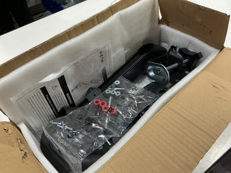 Condition photo showing As Is for suptek monitor mount gas spring monitor arm desk mount fully adjustable fits 17 20 22 23 24 26 27 32 35 inch monitors weight capacity up to 24.25 lbs black 17"-35"