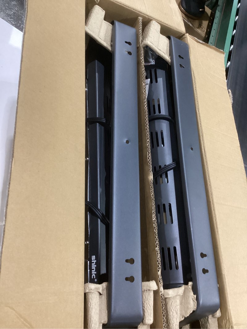 Condition photo showing New/Like New for Shinic 2 Packs Electric Garage Heaters, 1500W/750W Ceiling Mounted Heater Radiant Heaters with Halogen Light, 90 Degree Rotation, 5 Mode Settings, Space Heater for Garage, Shop, Large Room and Patio, NOT TESTED 