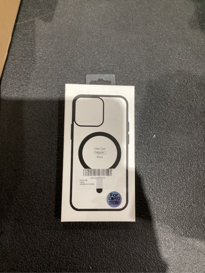 Condition photo showing New/Like New for Compatible with Magnetic Matte Clear Case for Phone 17 Air–Tough Drop-Resistant Design, Anti-Yellow, Shockproof, Slim Transparent Cover (Black) Black-17A 17 Air