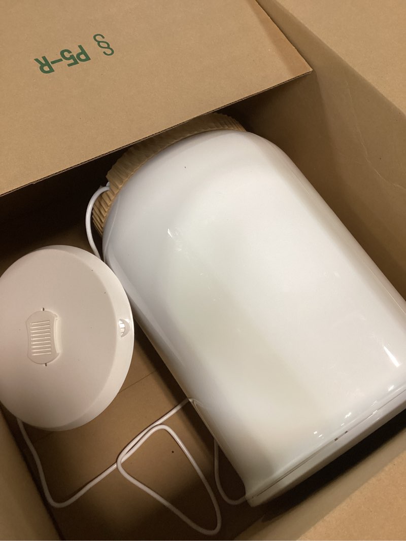 Condition photo showing As Is for Keenray Towel Warmer, Luxury Towel Warmer Bucket, Large Towel Warmers for Bathroom, Auto Shut Off, Fits Up to Two 40"X70" Oversized Towels, Bathrobes, Blankets, PJ's and More, CL1 A Creamy White 13" (L) x 13" (W) x 19" (H)