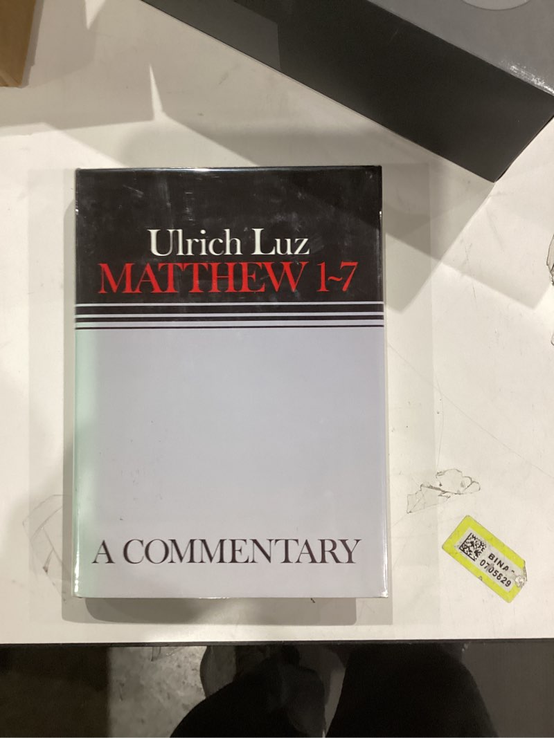 Matthew 1-7: A Commentary