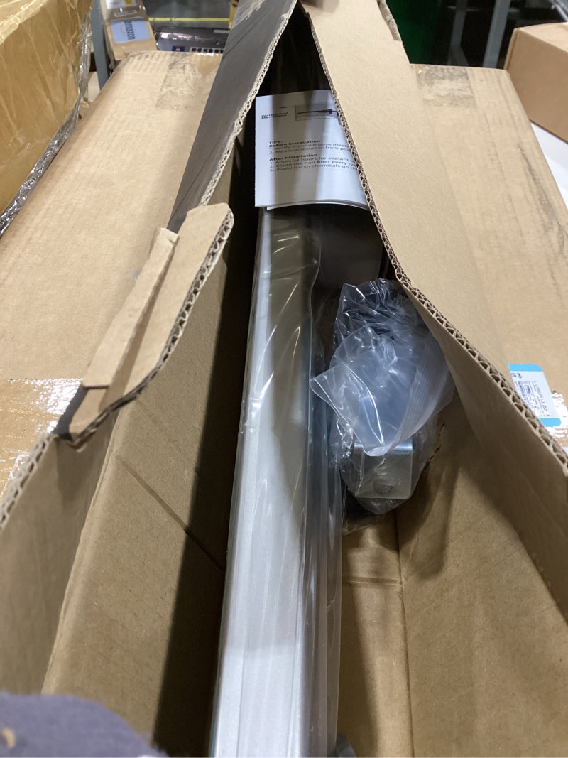 Condition photo showing Good Condition for linear shower drain 36 inch, 304 stainless steel shower drain, modern shower floor drain (brushed nickel) with grate removable, adjustable leveling feet brushed nickel 36in