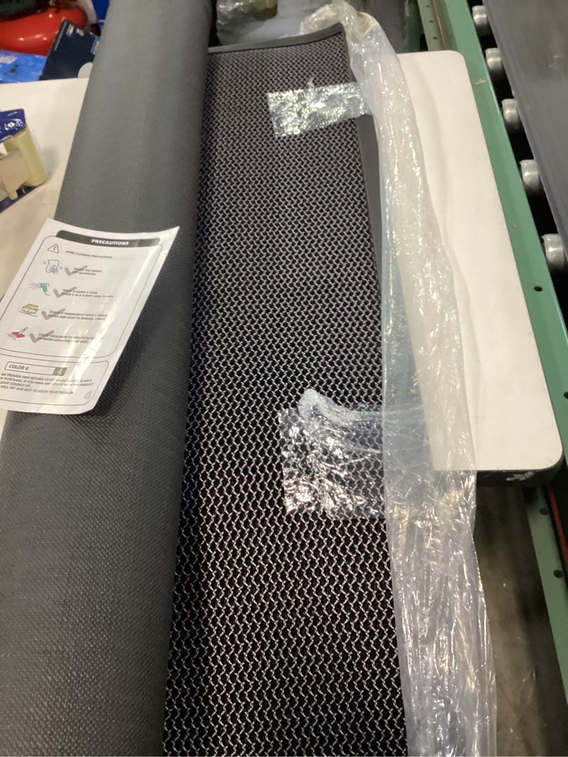 Condition photo showing Good Condition for Color&Geometry High Stretch Elastic Silk Doormat, Large Front Door Mat Outside Entrance, Outdoor Door Mat for Patio,Quick-Dry & Heavy-Duty, Non-Slip Rubber Large Doormat, 48"x70" Black Grey Black Grey 4' x 6' (Rectangular)