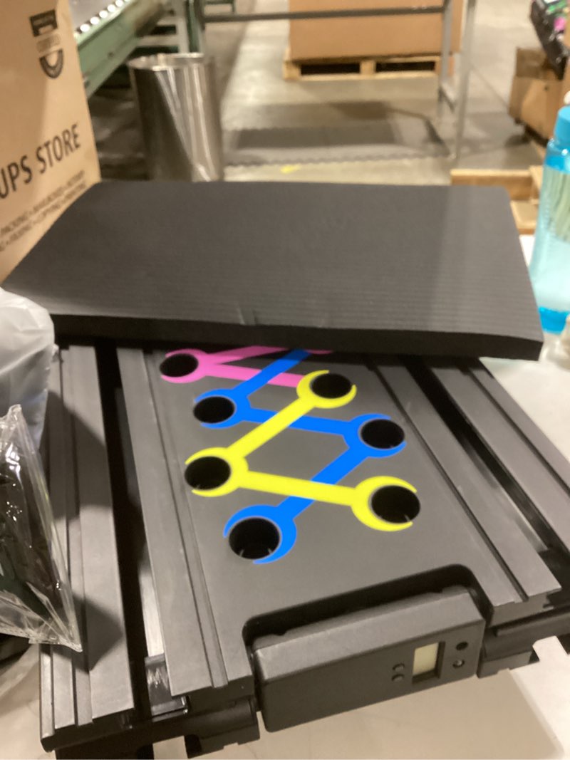 Condition photo showing As Is for Pilates Board, Foldable Pilates Reformer Set for Home Workout with Timer, Multifunctional Portable Reformer Pilates Machine at Home Pilates Equipment Black