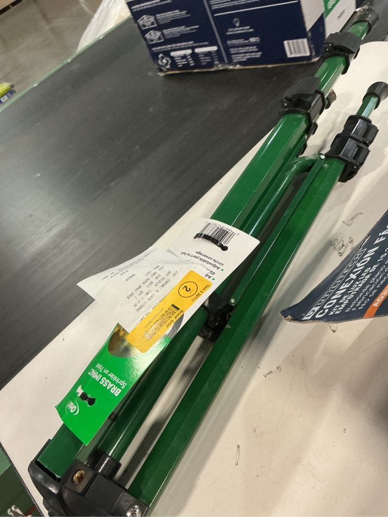 Condition photo showing As Is for orbit sprinkler 5000-sq ft impulse tripod lawn sprinkler