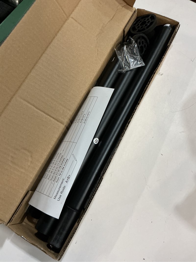 Condition photo showing Good Condition for ALLZONE Heavy Duty Tension Shower Curtain Rod 42-83 Inches for Bathroom, Window, Non-Slip, Adjustable with Strong Spring Pole for Closet, Doorway, No Rust, No Drilling, Black Black 42-83 Inches