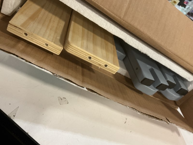 Condition photo showing Good Condition for Foldable Kitchen Tower, Height Adjustable Standing Tower for Toddlers Learning New Skills, Wooden Kids Kitchen Stool Helper with Safety Rails- Ages 18 Months to 6 Years-Grey Gray