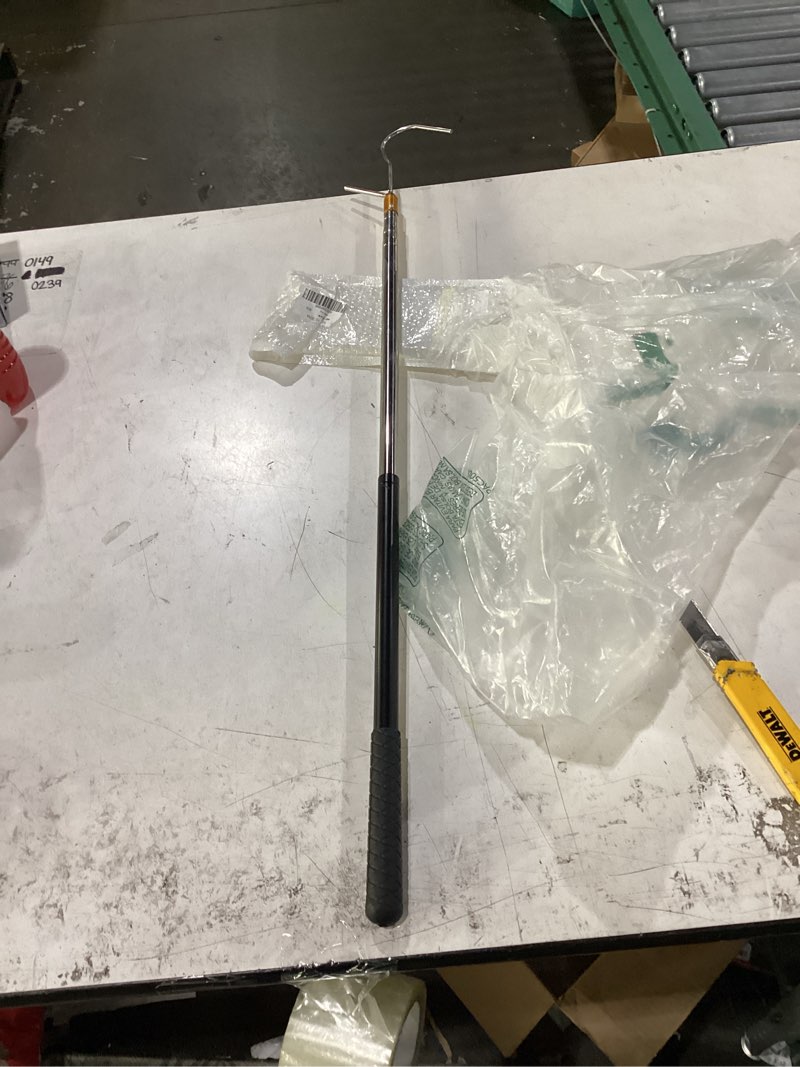 Condition photo showing New/Like New for cordless blind extension pole, curtain shade push pull draw rod blind wand adjustable 16"-60" telescopic extra long made of stainless steel material for skylight roller blinds