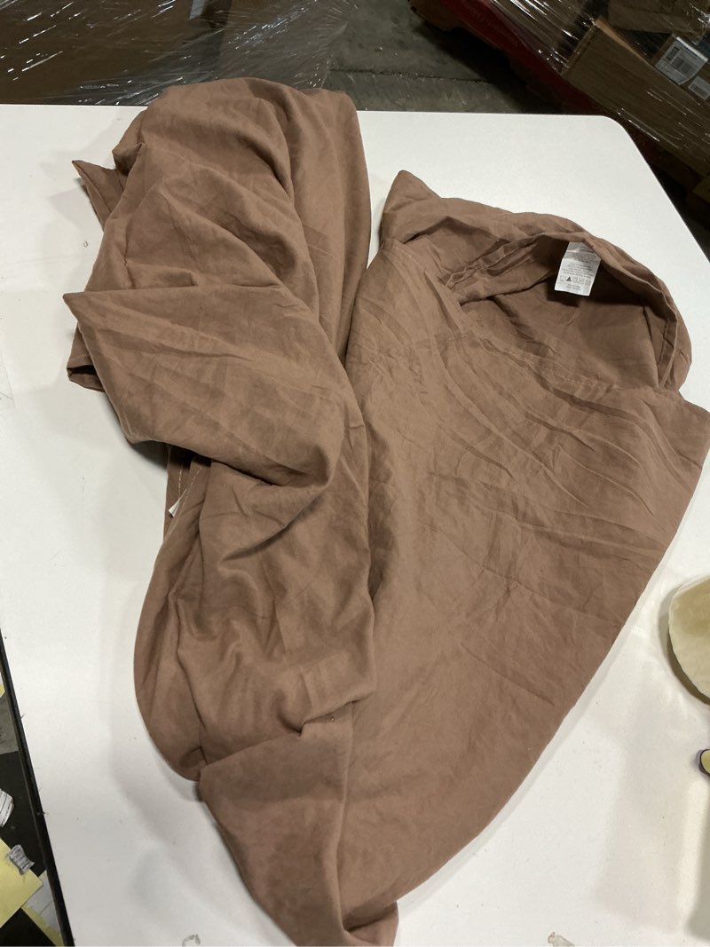 Condition photo showing As Is for FLXXIE Microfiber Pillow Cases Queen Size Set of 2, Soft Pillowcases with Envelope Closure, Wrinkle Resistant Pillow Covers, 20x30, Brown Brown 30\" x 20\" (Pack of 2) Incomplete 