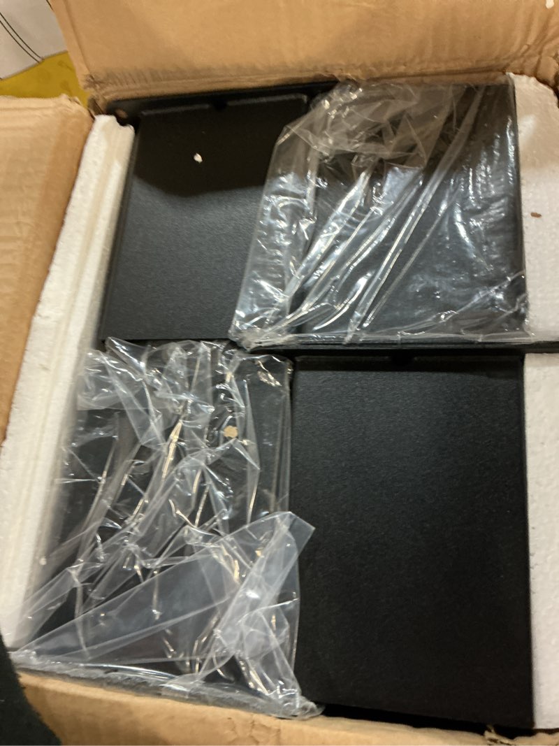 Condition photo showing New/Like New for 4x4 post base 4 pcs, (inner size 3.6x3.6) post anchors, 13ga thick solid steel & black powder coated,deck post brackets support deck base plate pergola brackets fence kit mailbox mount 4"x 4" 4 pcs