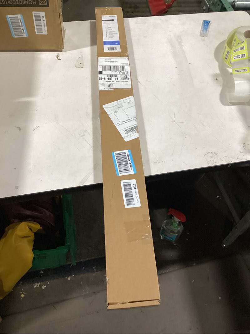 Condition photo showing New/Like New for BlastHome® Non-Adjustable Luxury Curtain Rods for Windows, 1 ¼” Rod Set, 3 1/2 foot Fixed Length, Brushed White Single Rod Brushed White 3 1/2 foot