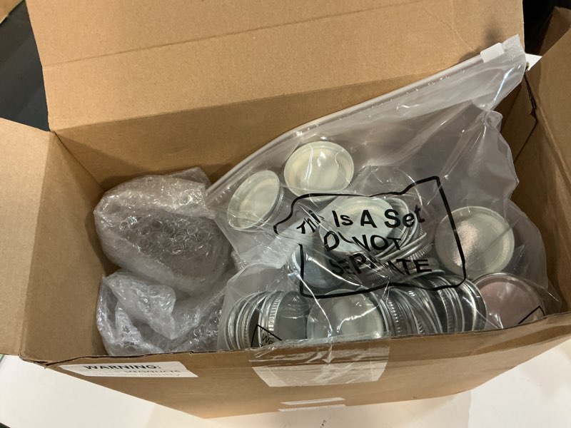 Condition photo showing Good Condition for 24 Pcs 4 oz Mini Mason Jar Mugs with Handles and Lids Small Glass Jar Empty Mugs DIY Favor Decor Wedding Bridal Shower Party Supplies for Drinks, Gifts, Candles and Crafts