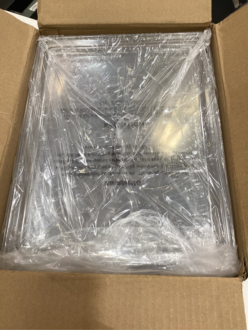 Condition photo showing As Is for ClearSpace Plastic Storage Bins with Lids X-Large – Perfect Kitchen Organization, Desk Organizer or Pantry Storage – Desktop Organizer, Pantry Organization and Storage Bins, Cabinet Organizers 4 Pack