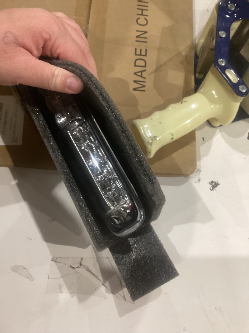 Condition photo showing New/Like New for third 3rd brake light, led high mount stop light for 1999-2006 chevy silverado/gmc sierra 1500 2500 3500hd, 2007 silverado/sierra classic model, rear center cab roof tail cargo lamp, smoke lens 1999-2006 silverado/sierra