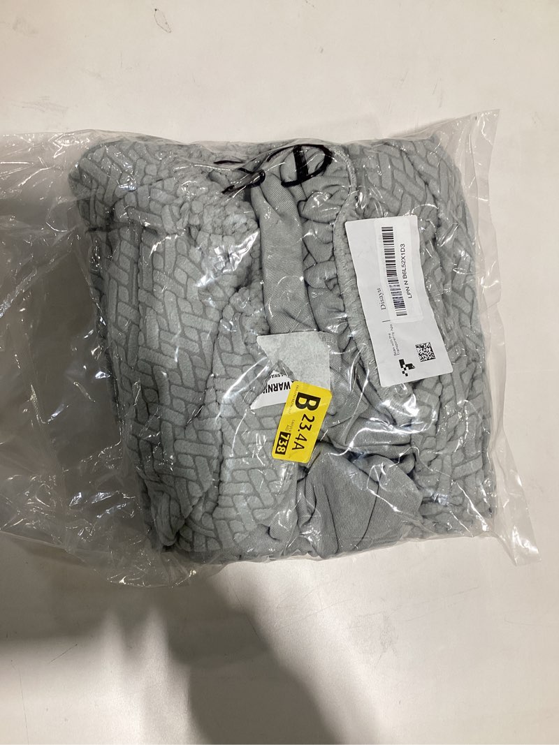 Condition photo showing As Is for couch covers for 2 cushion sofa pet friendly couch cushion covers universal sofa covers washable stretch slipcovers for sectional sofa (texture light gray,large double seat cover) texture light gray large double seat cover
