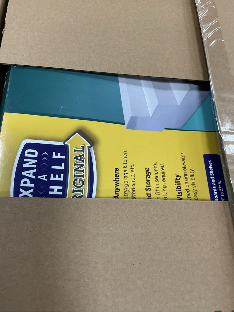 Condition photo showing New/Like New for Dial Industries 3 Tier Adjustable Canned Goods Shelves for Kitchen Cabinet and Pantry Organization Standard