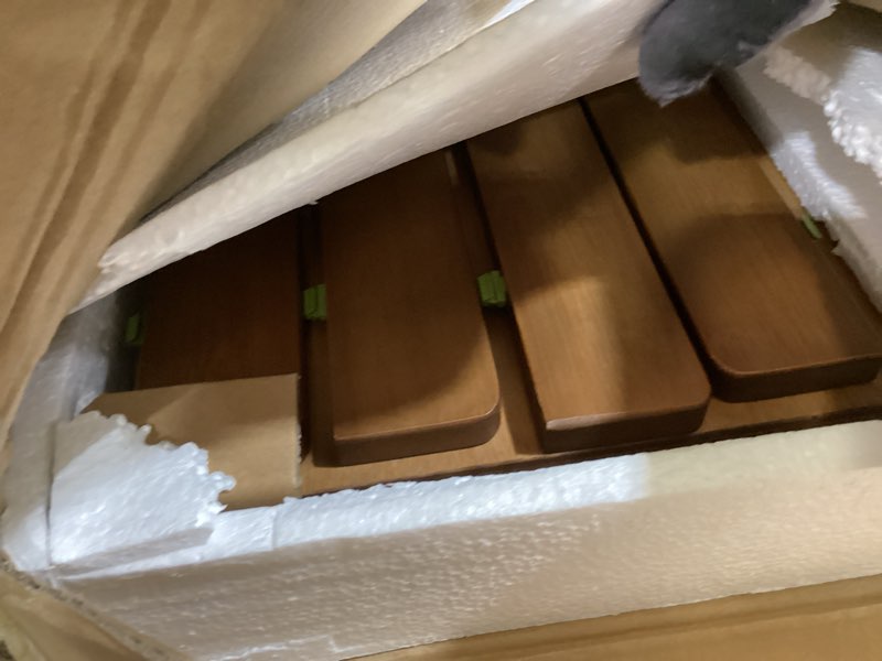 Condition photo showing Good Condition for gashell wire shelf covers, bamboo wire rack covers for pantry, closet (4pcs, 26" w x 16" d) 26"w x 16"d 4
