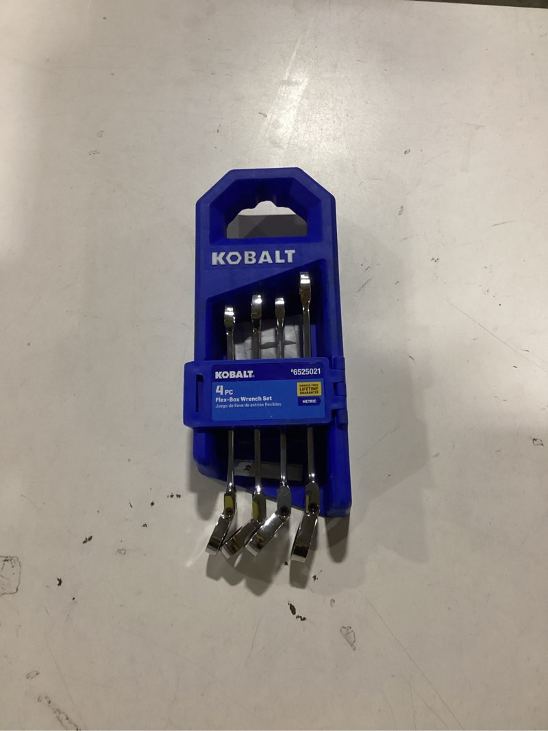 kobalt 4 -piece set metric flexible head ratchet wrench