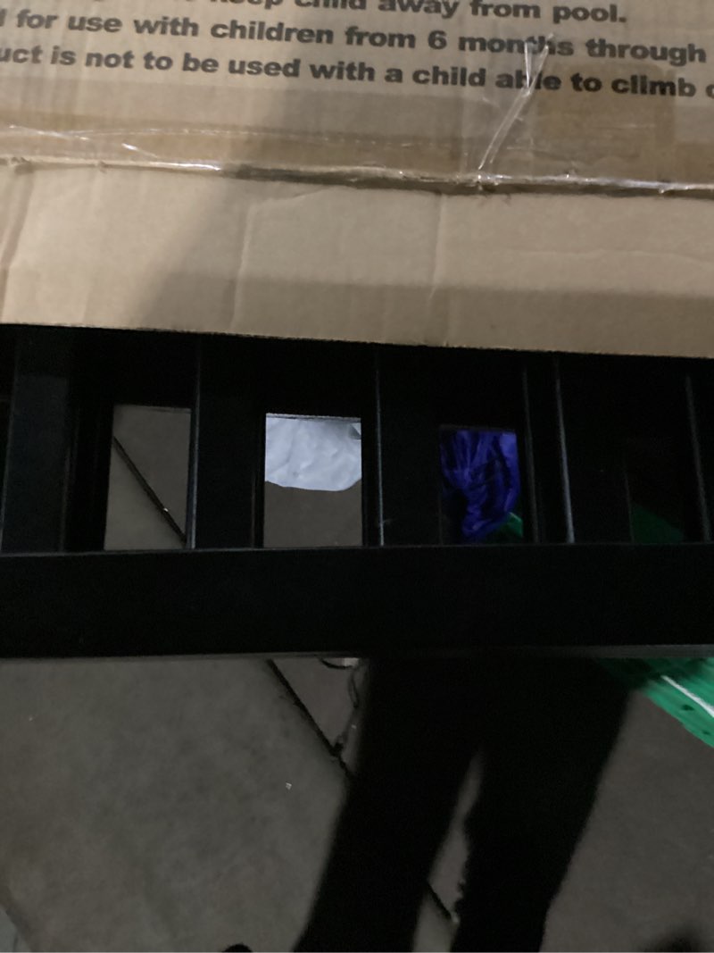 Condition photo showing Good Condition for Black 37-74" Dog Gate Foldable Dog Gates for Doorways Stairs House Freestanding Pet Gate Puppy Barries 24 inches Tall Bamboo Dog Gate Black 4 Panel - 74 inches Wide