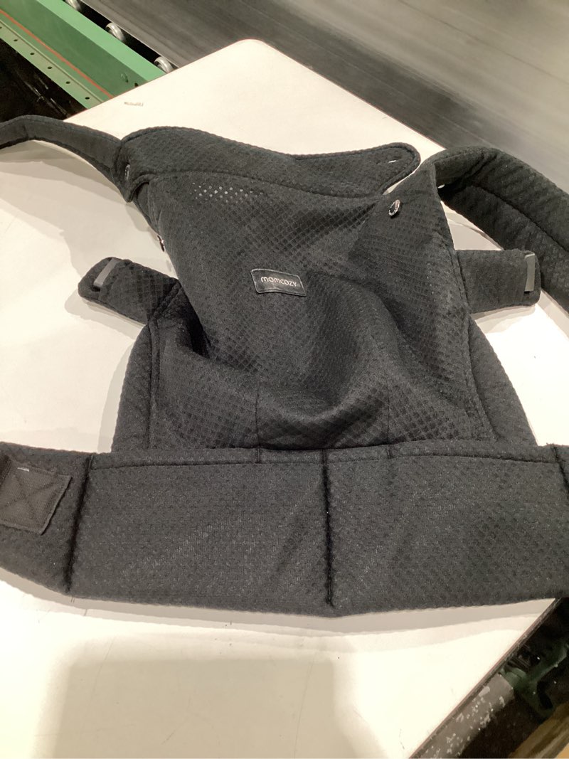 Condition photo showing As Is for Momcozy Breathable Mesh Baby Carrier, Ergonomic and Lightweight Infant Carrier for 7-44lbs with Enhanced Lumbar Support, All Day Comfort for Hands-Free Parenting, Air Mesh-Black