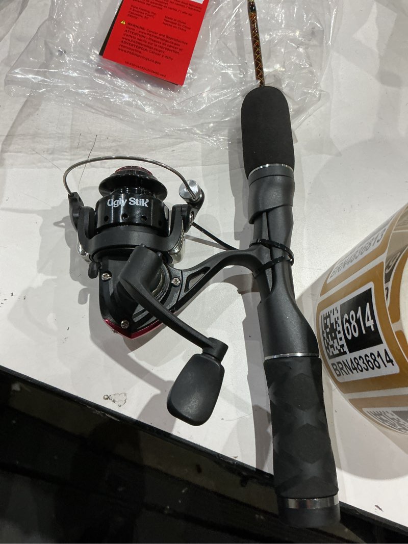 Condition photo showing New/Like New for ugly stik gx2 ice spinning reel and fishing rod combo