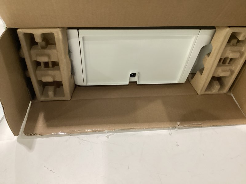 Condition photo showing As Is for hp deskjet 2855e wireless all-in-one color inkjet printer, scanner, copier, best-for-home, 3 month instant ink trial included. this printer is only 2.4 ghz capable. (588s5a), not tested