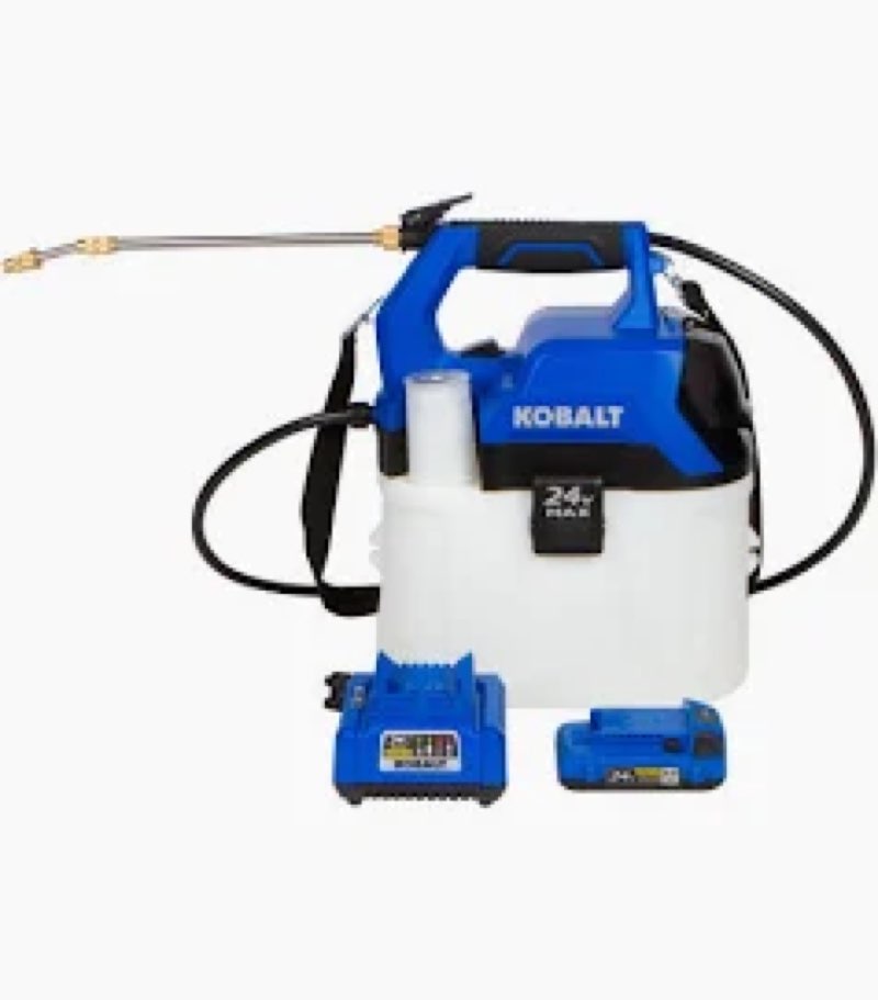 kobalt 2.11-gallon 24-volt battery operated plastic handheld sprayer 2 -pack one_size | ksp 1124a-03