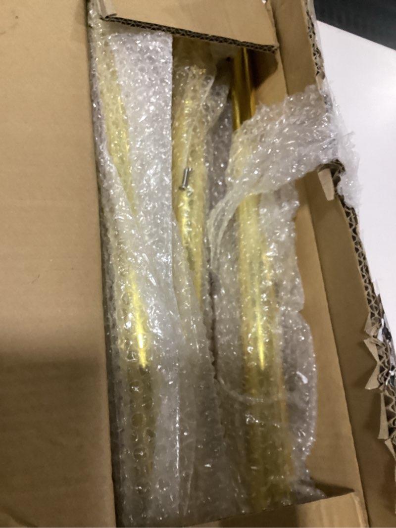 Condition photo showing As Is for Osring 18 Inch Furniture Table Legs Golden, Steel Round Tapered Modern Coffee Table Feet, Straight Metal Furniture Legs Hardware for Cabinet and Couch, 4 Pack