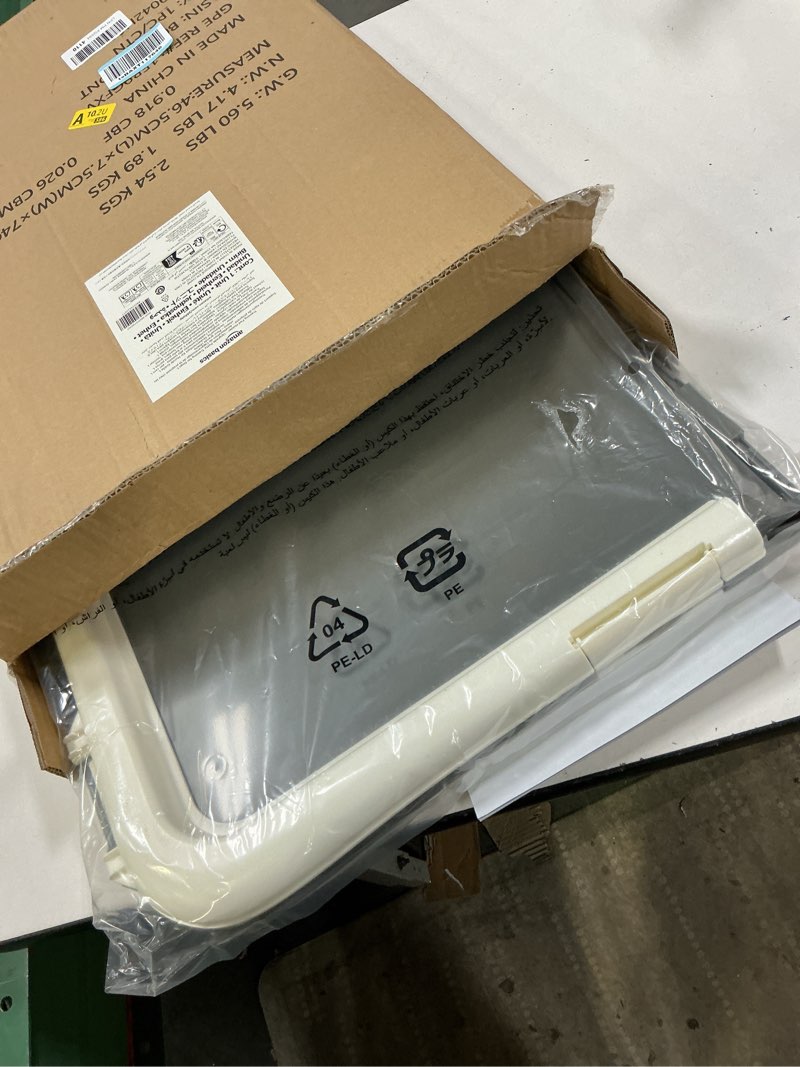 Condition photo showing New/Like New for Amazon Basics Dog Training Pad Holder, Secured Latches, Extra Thick and Non-Slip, Recycled Plastic, 28 x 34 inch, L, White and Charcoal 28'' X 34''