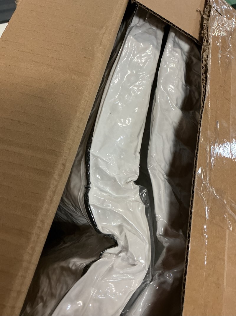 Condition photo showing New/Like New for goose feather down pillows king size set of 2 with 100% organic cotton cover, luxury hotel bed pillows for sleeping, 3-chamber design medium support for side & back sleepers, 20x36 inch