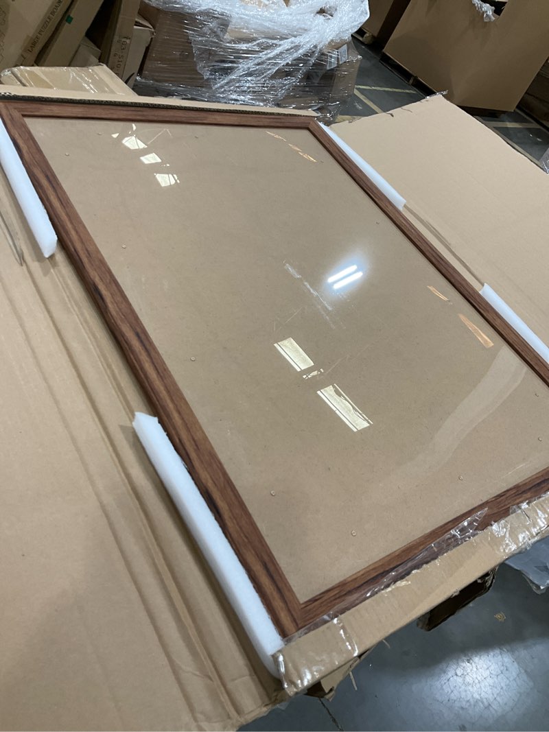 Condition photo showing Good Condition for 20x28 Wood Frame Brown, Rustic Natural Wooden 28x20in Poster Picture Frame, Distressed 20 x 28inch Woodgrain Gallery Photo Frame with HD Plexiglass, Horizontal Vertical Wall Mounting Display 1pcs Brown 20x28