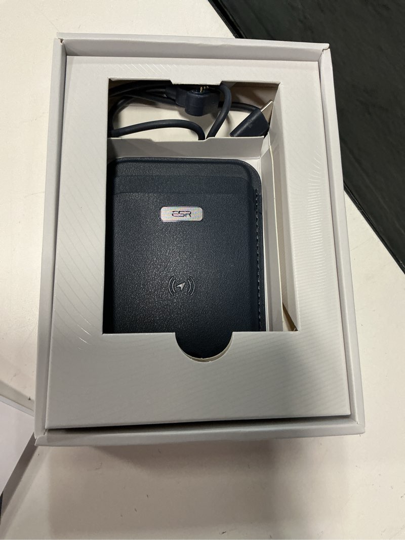 Condition photo showing Good Condition for esr geo for magsafe wallet with full find my functionality, rfid blocking, 5 cards holder for phone case, strong magnetic wallet for iphone 17e/17/16/15/14/13/12 series, not for mini, dark blue