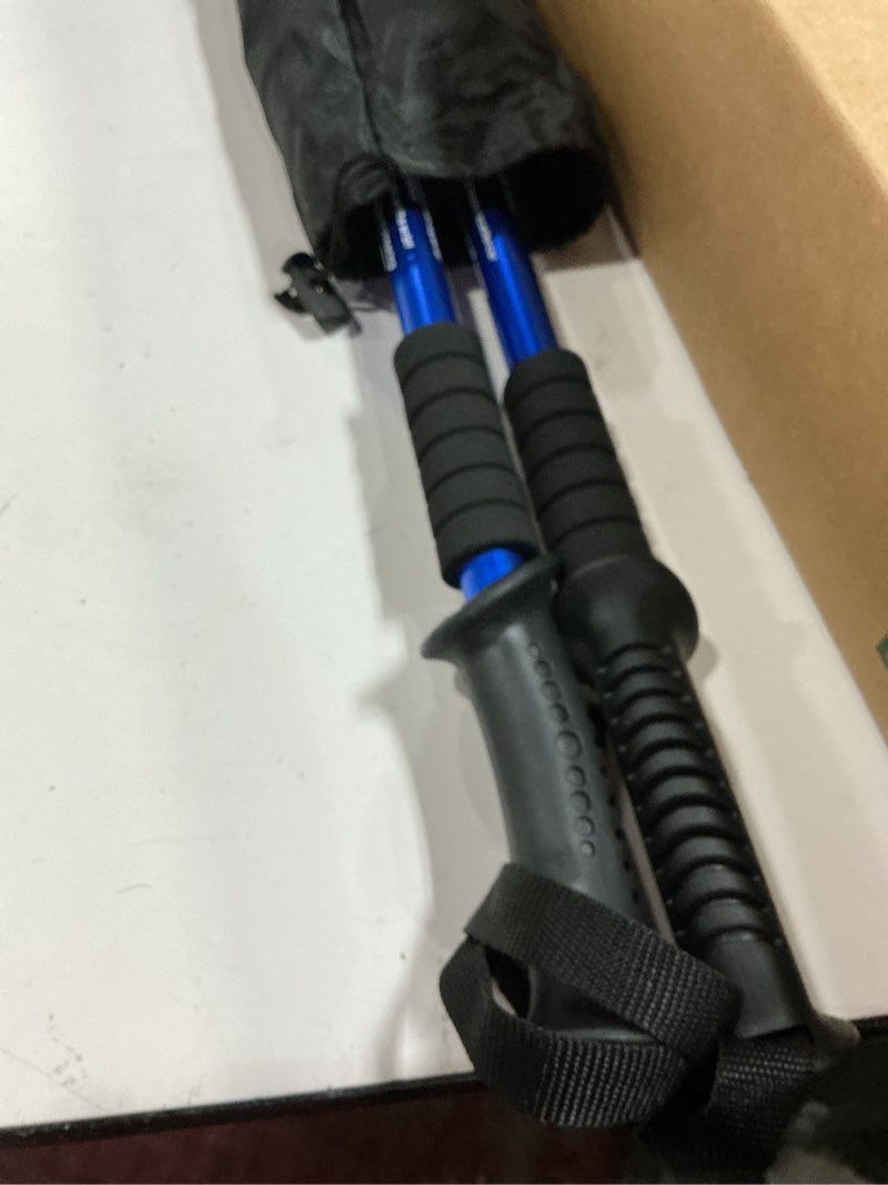 Condition photo showing New/Like New for Aihoye Hiking Trekking Poles, 2 Pack Collapsible, Lightweight, Anti Shock, Walking Sticks, Adjustable Hiking Pole for Men and Women blue