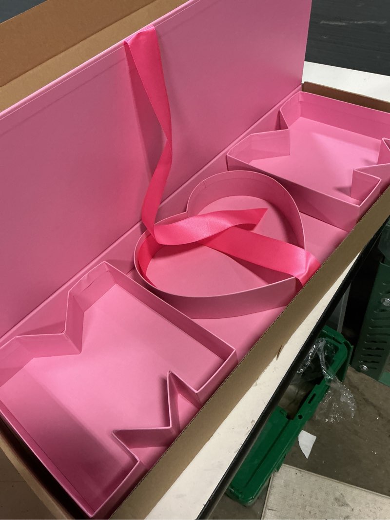 Condition photo showing Good Condition for wenpack empty flower gift box mother's day mom cardboard letter shaped fillable chocolate strawberry candy packaging (mompink) 1 count (pack of 1) mompink