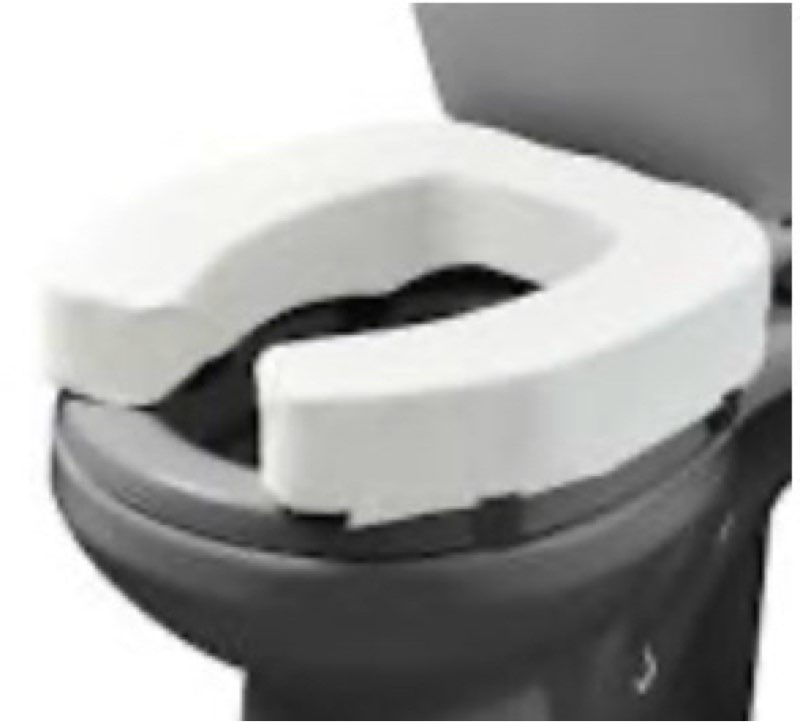 Lunderg Padded Toilet Seat Riser for Seniors - Adds 3 inches. Universal Fit - FIRM Raised Toilet Seat Cushion with High-Density Foam for Enhanced Comfort & Elevation. Post-Surgery Must have (White)
