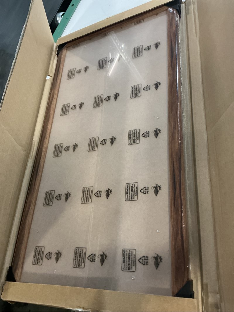 Condition photo showing New/Like New for 11x22 Wood Frame Brown, Rustic Natural Wooden 22x11in Poster Picture Frame, Distressed 11 x 22inch Woodgrain Gallery Photo Frame with HD Plexiglass, Horizontal Vertical Wall Mounting Display 1pcs Brown 11x22