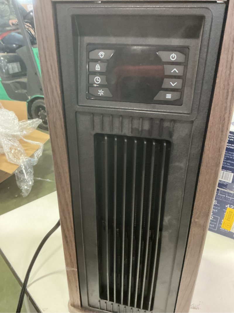 Condition photo showing As Is for Utilitech 1500 Watt Infrared Tower Indoor Electric Space Heater w Thermostat