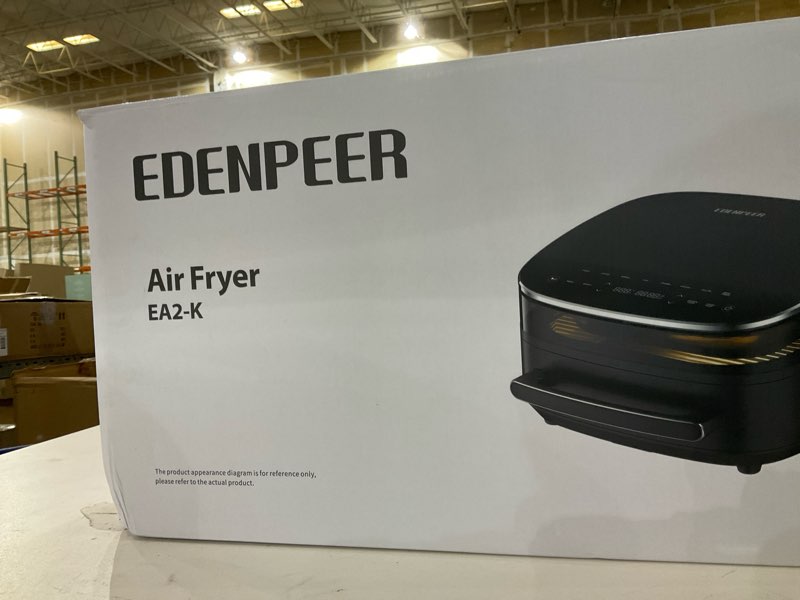 Condition photo showing New/Like New for Extra Large Air Fryer,11-IN-1 6 QT 450F Air Fryer with Superior Airflow, Dual Heat Source Technology, Smart Digital Wide Fryer with PFAS Free Basket, Fits a 12" Pizza or 33 Chicken Wings 6 QT with Unique Design