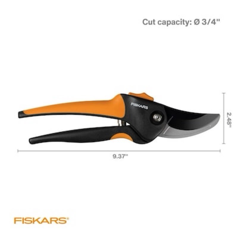 fiskars large softgrip steel bypass hand pruner with standard handle