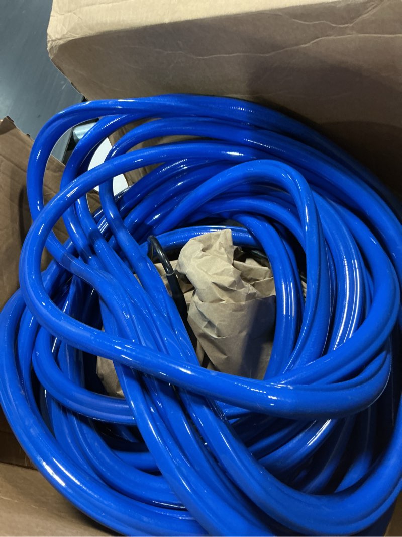 Condition photo showing As Is for 75ft heated water hose for rv,heated drinking water hose with thermostat,lead and bpa free,1/2" inner diameter,temperatures down to -40°f self-regulating,blue appearance