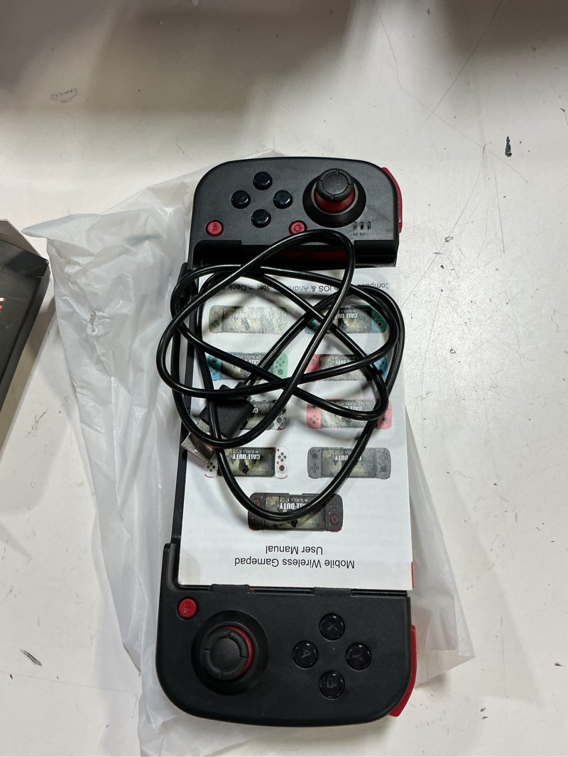 Condition photo showing Good Condition for megadream mobile game controller gamepad for iphone ios android pc: works with iphone 17/16/15/14/13/12/11, ipad, samsung galaxy, tcl, tablet, call of duty, diablo immortal - directly play (black)