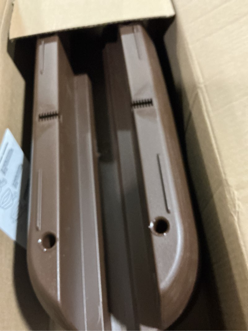 Condition photo showing Good Condition for bloomers railing planter with drainage holes – 24  weatherproof resin planter – brown