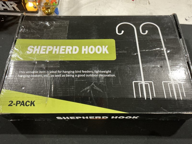 Condition photo showing As Is for Shepherd-Hooks Adjustable for Bird-Feeder Lantern Plant-Hook Garden-Stake - Plant Stand Hanger for O