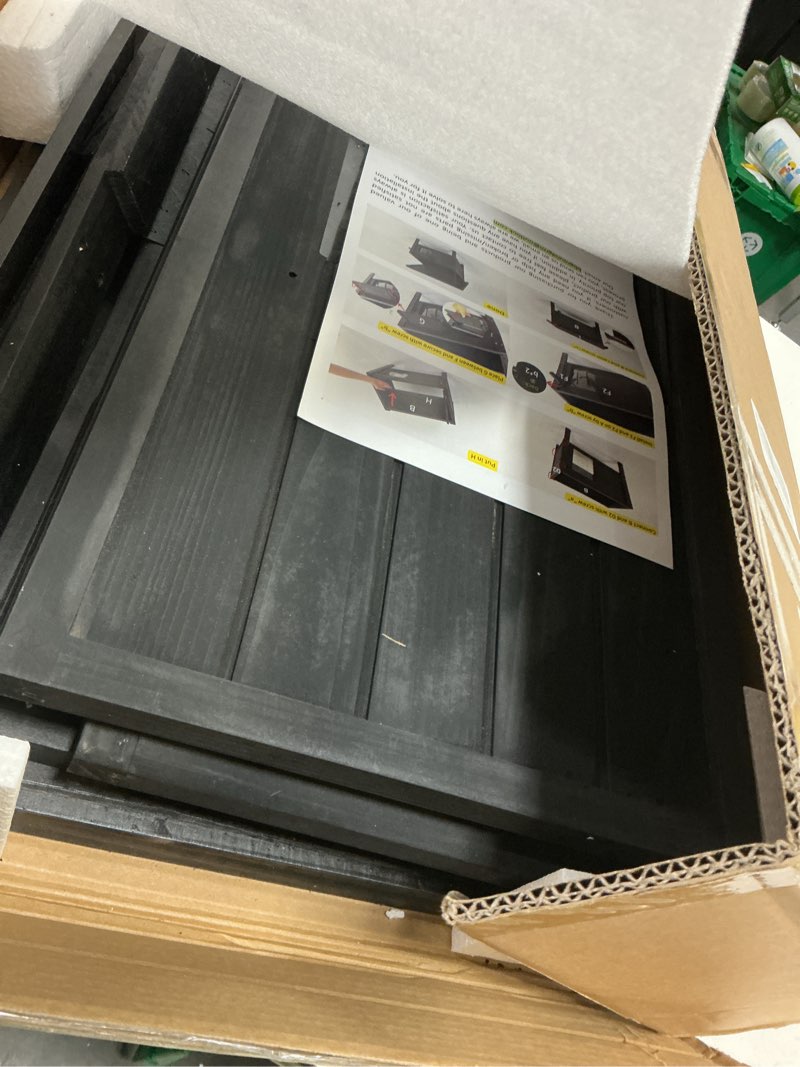 Condition photo showing Good Condition for weatherproof outdoor cat house, feral cat shelter, 100% insulated foam, solid wood, large size for multiple cats, 24.8" l x 16.1" w x 18.9" h black
